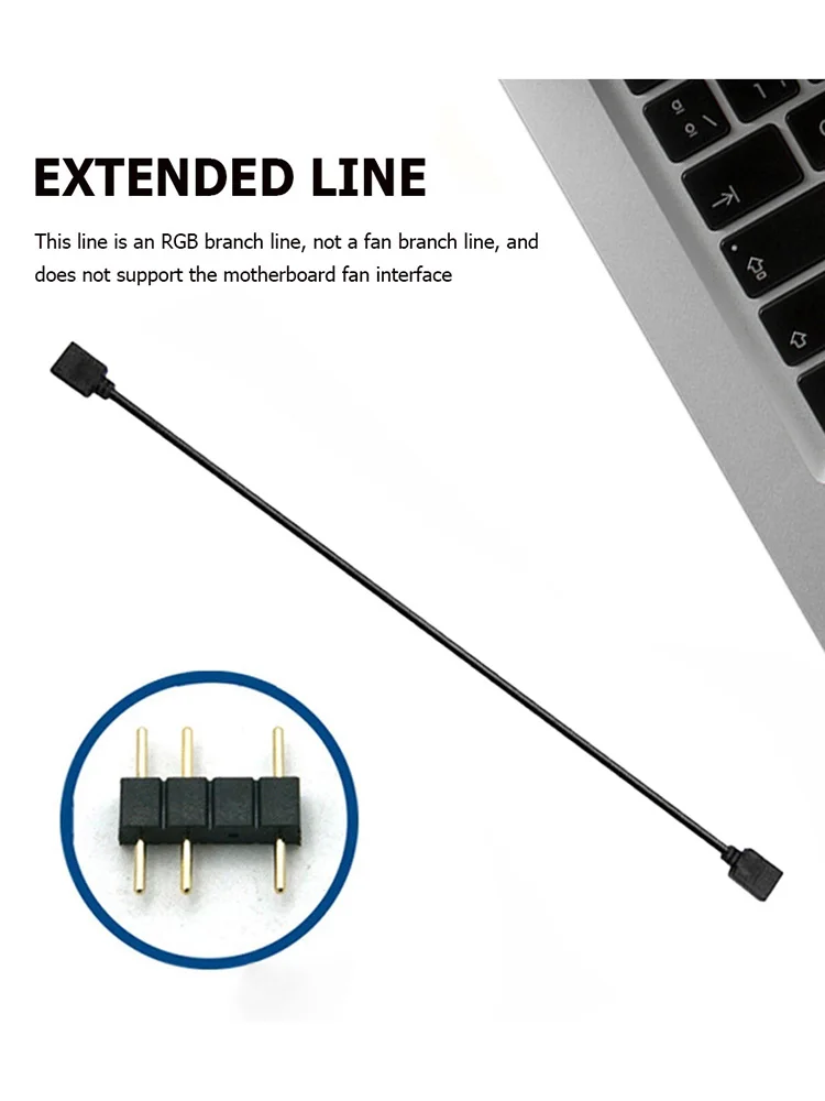 1 Tot 1 AURA RGB Verlengadapterkabel LED Light Strip 5V 3Pin/12V 4Pin AURA Verlengkabel Computer Accessoires 30cm voor ASUS
