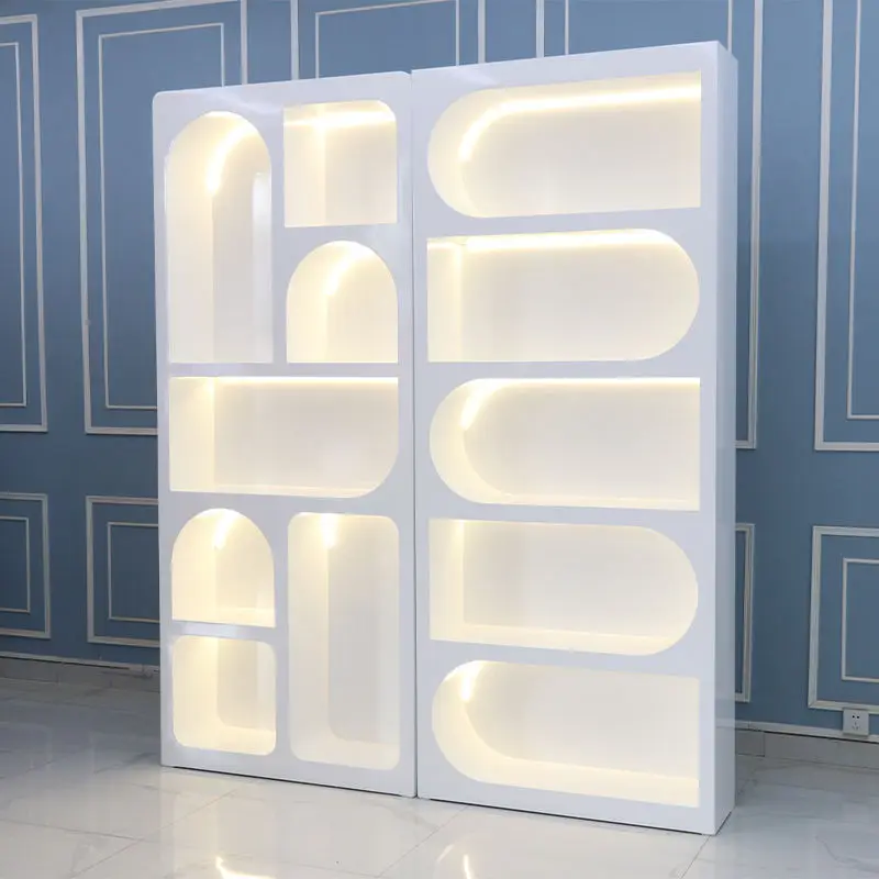 Beauty salon cosmetics product display paint live stream cabinet shoes bag display cabinet figure window