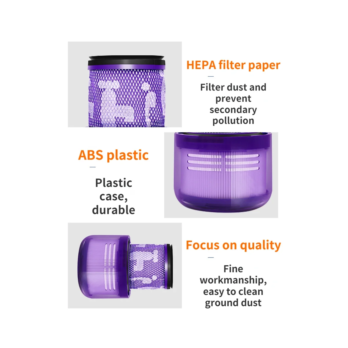 2 pezzi filtro HEPA per aspirapolvere senza fili Dysons V11 SV14 accessori di ricambio filtro di scarico lavabile