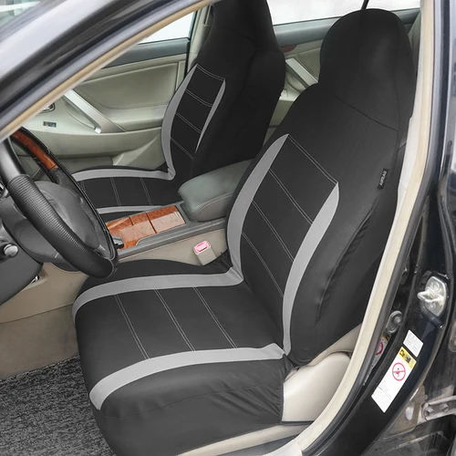 Imagen 2 del producto AUTO PLUS Fundas para asientos de coche con respaldo alto para asientos delanteros Compatible con airbag Tamaño universal Apto para automóviles, SUV, camiones