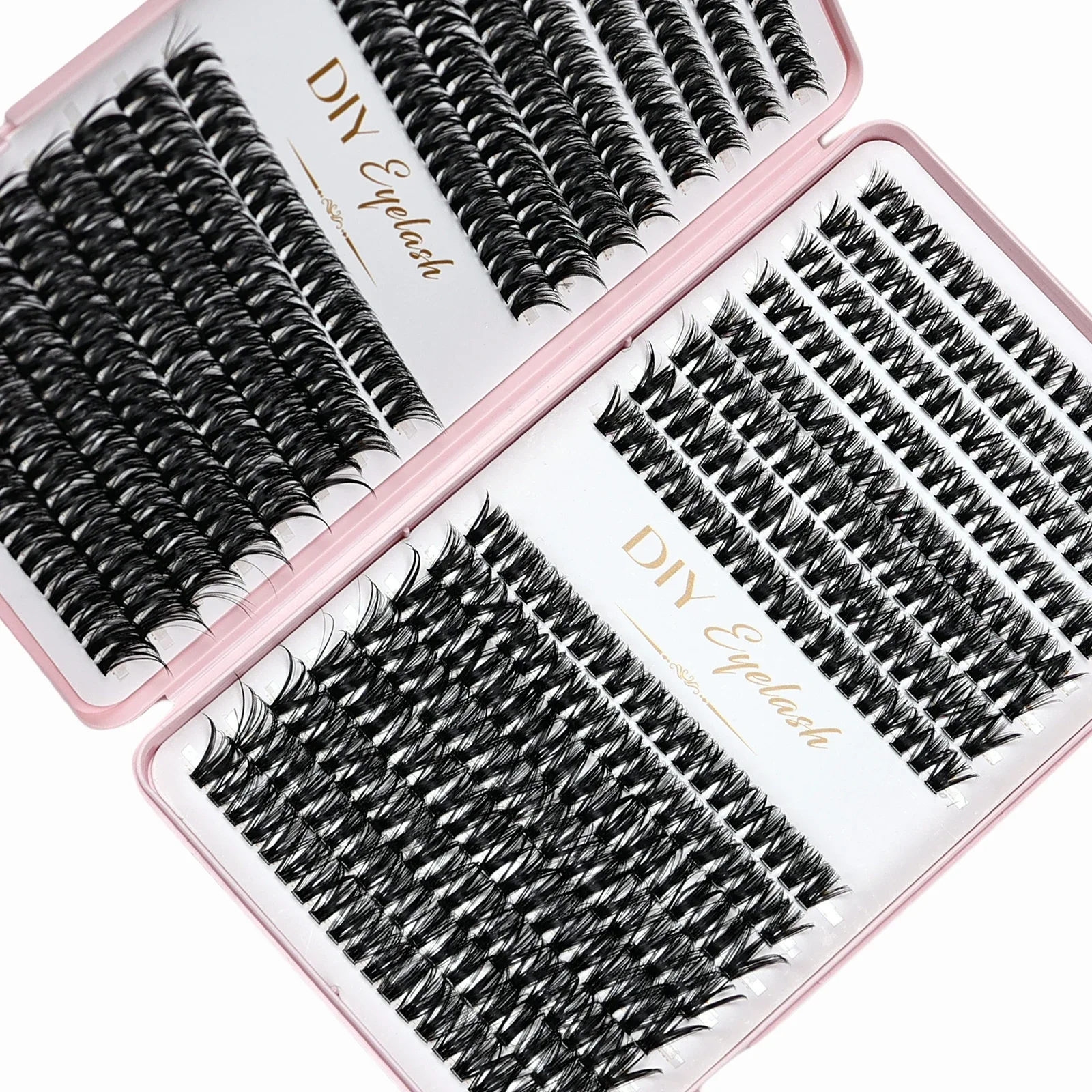 640pcs DIY Personal Lashes 40P Eyelashes Cluster Lashes 10-14mm D Curling Hair Clusters Lashes Fluffy Lash Extension Reusable