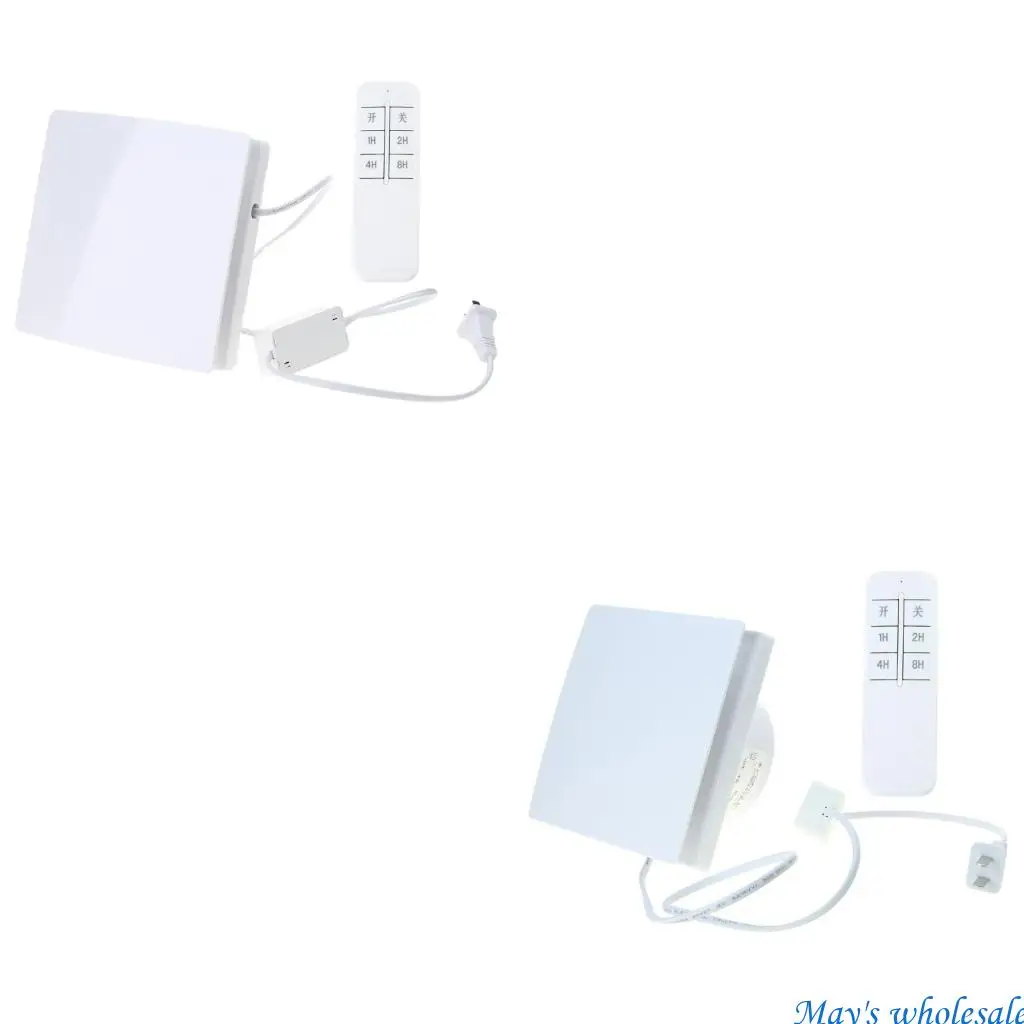 مروحة صغيرة لاستخراج الهواء تدفقات هواء قوية مروحة جدارية مؤقتات قابلة للتعديل مروحة الحمام كشف الرطوبة مروحة تنفيس الحمام 448A