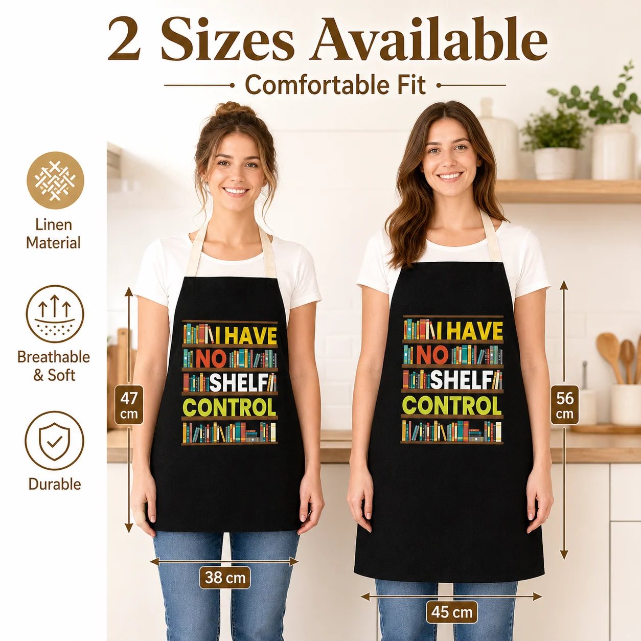 Grembiule in Lino con Stampa 2 - Home Cooking Quotes recensione e prezzo