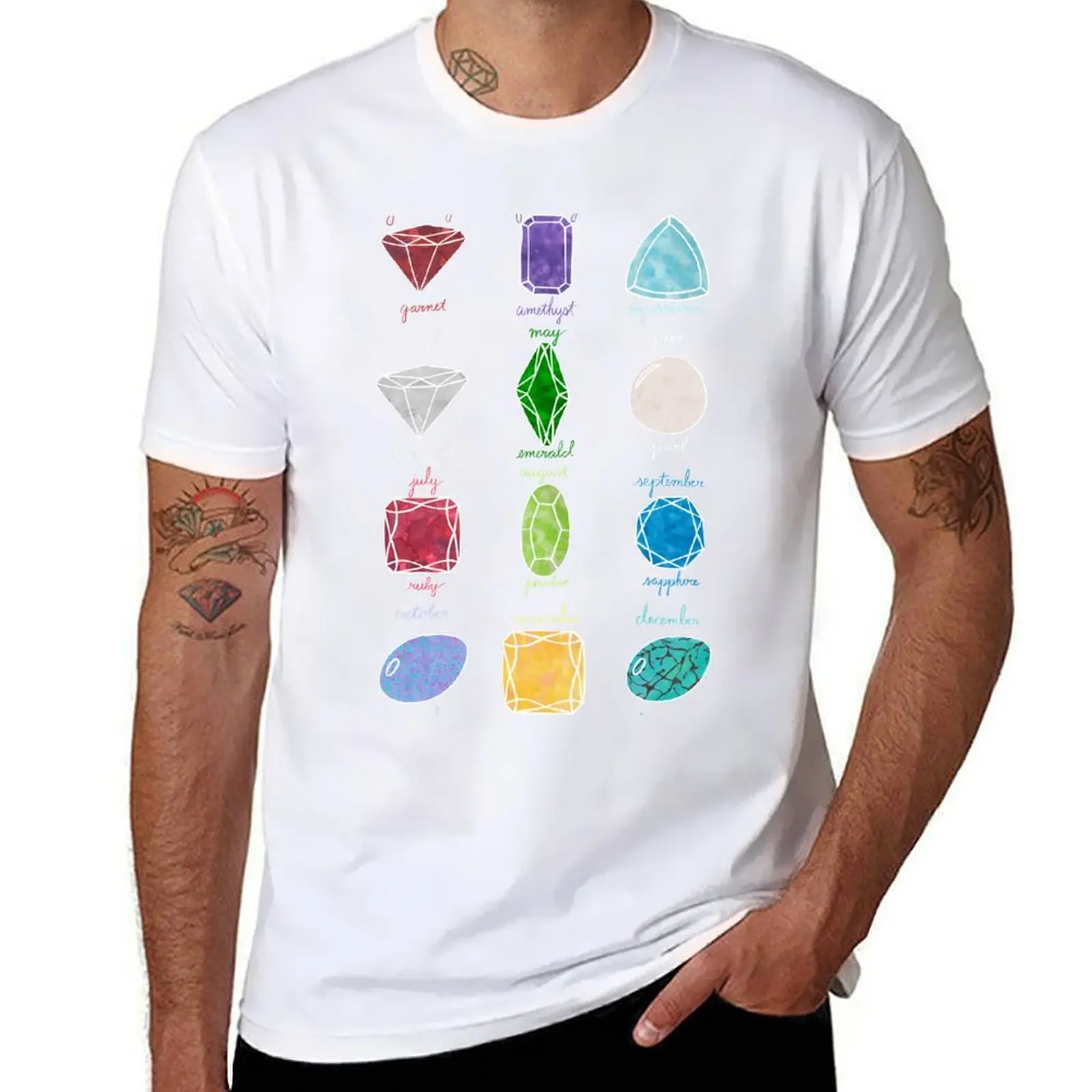 

Birthstone Calendar T-Shirt anime t shirts for man anime t shirts oversize T-Shirt
