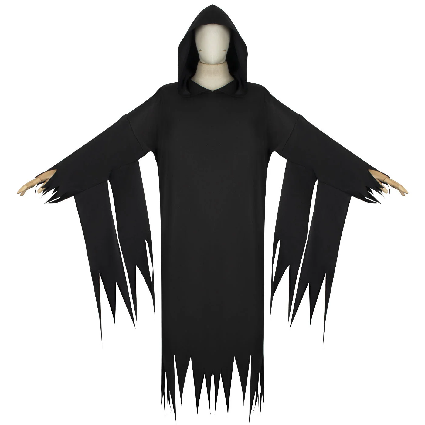 Robe de Cosplay avec Masque pour Homme et Femme, Vêtement à Capuche, Fantôme de la Mort, pour Halloween