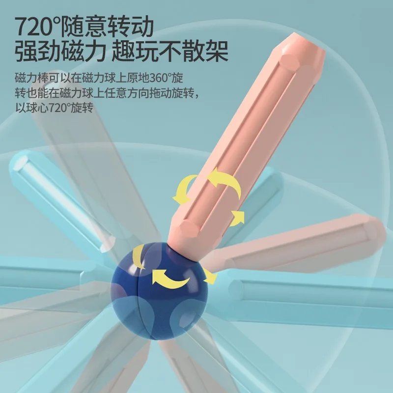 قضيب مغناطيسي متعدد الاستخدامات للتعليم المبكر للأطفال، تجميع الألغاز، مكعبات البناء، ألعاب الذكاء للذكور والإناث