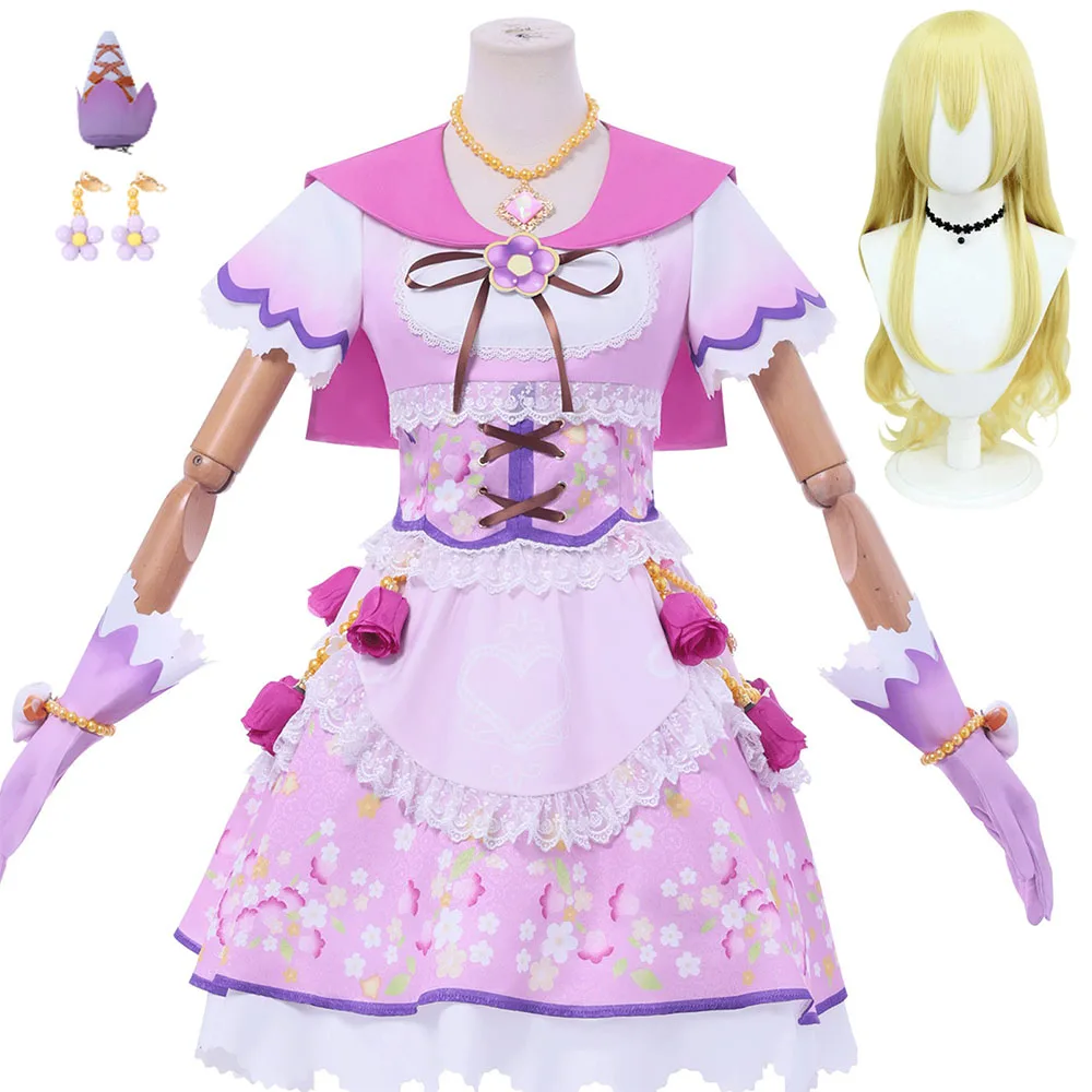 

Anime Star Ichigo Cosplay Costumes Princess Purple Coat Skirt Wig Accessories Roleplay Rock Set Halloween Carnival Party Uniform
