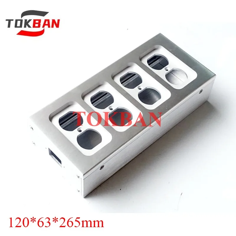 

Tokban 4/6/8-position European Standard American Standard Power Socket Chassis Shell All Aluminum for Diy Amplifier Audio