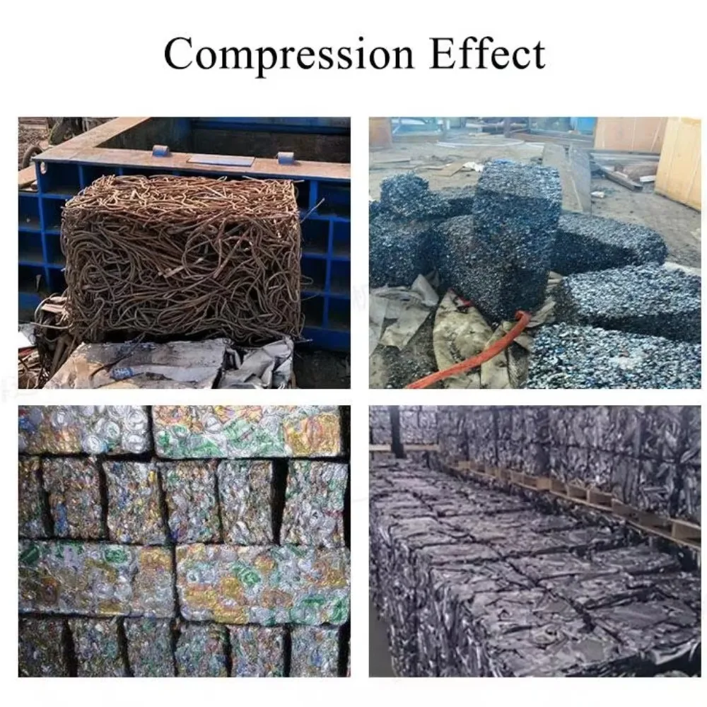 Small Horizontal Waste Steel Shavings Compress Hydraulic Aluminum Cans Baling Compactor Scrap Iron Metal Press Baler Machine