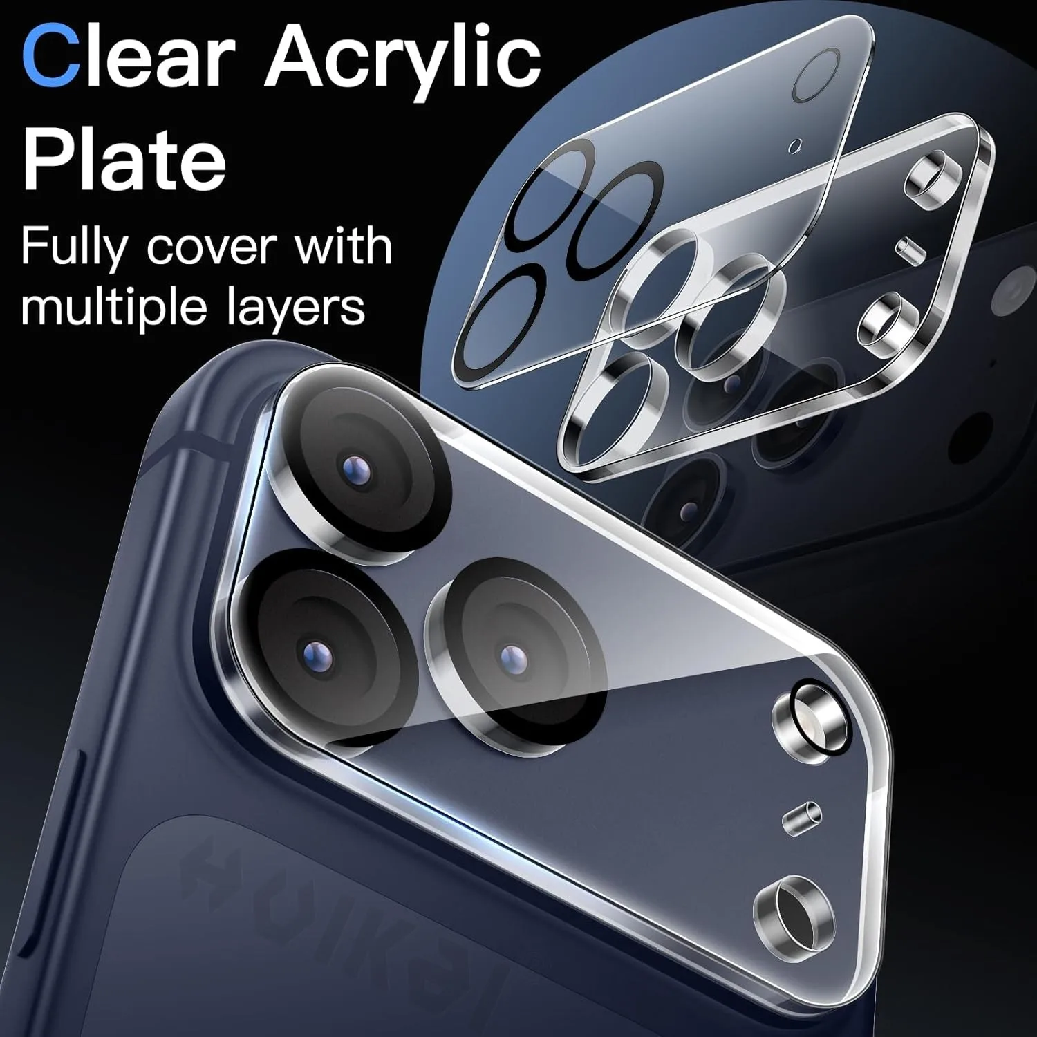 3 Pack For iPhone 18 Pro Max iPhone 17 Pro Camera Lens Protector Drop Protection Friendly 9H Transparent Tempered Cover Screen