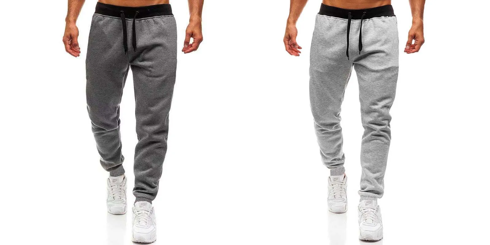 

Sports pants for men running fitness trendy cool slim fit casual versatile solid color men's small leg pants
