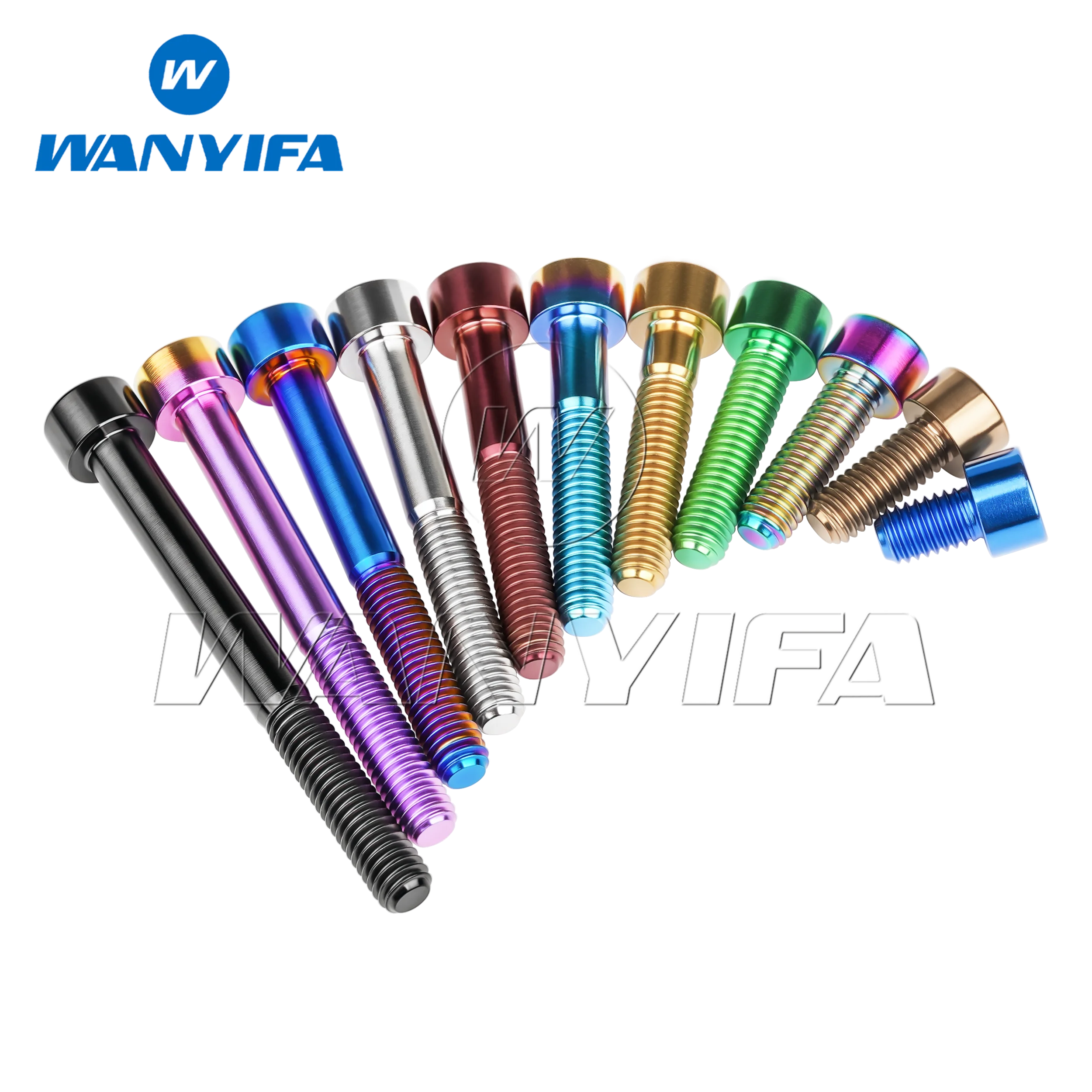 Wanyifa Titanium Blots M5/M6X10/12/15/16/18/20/23/25/30/35/40/45/50/55/60/65Mm Hexagon Socket Head Cap Screws for Bicycle