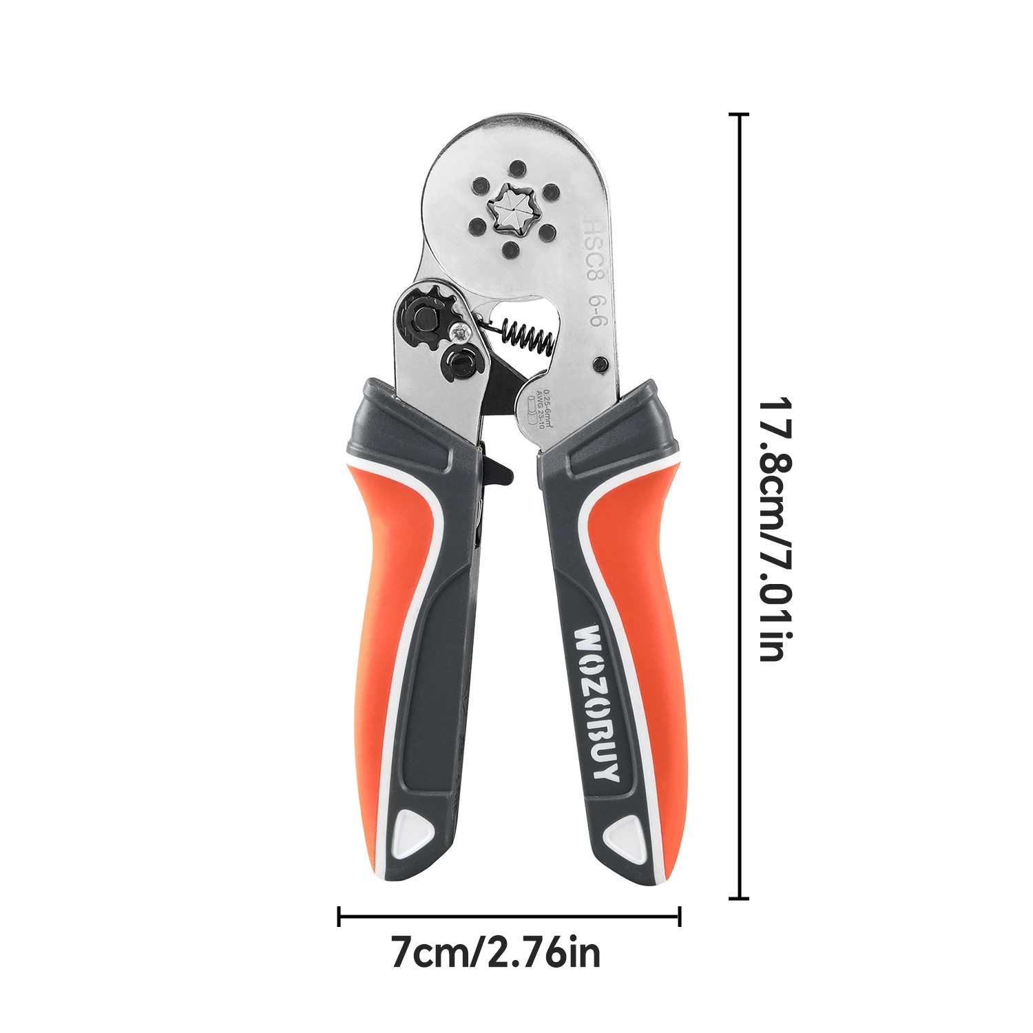 HSC8 6-4A Crimpzange 0,25-10mm für Aderendhülsen ² 23-7AWG Aderendhülsen-Crimpzangen-Set Kabelkopf Elektrikerwerkzeuge – Detail 6