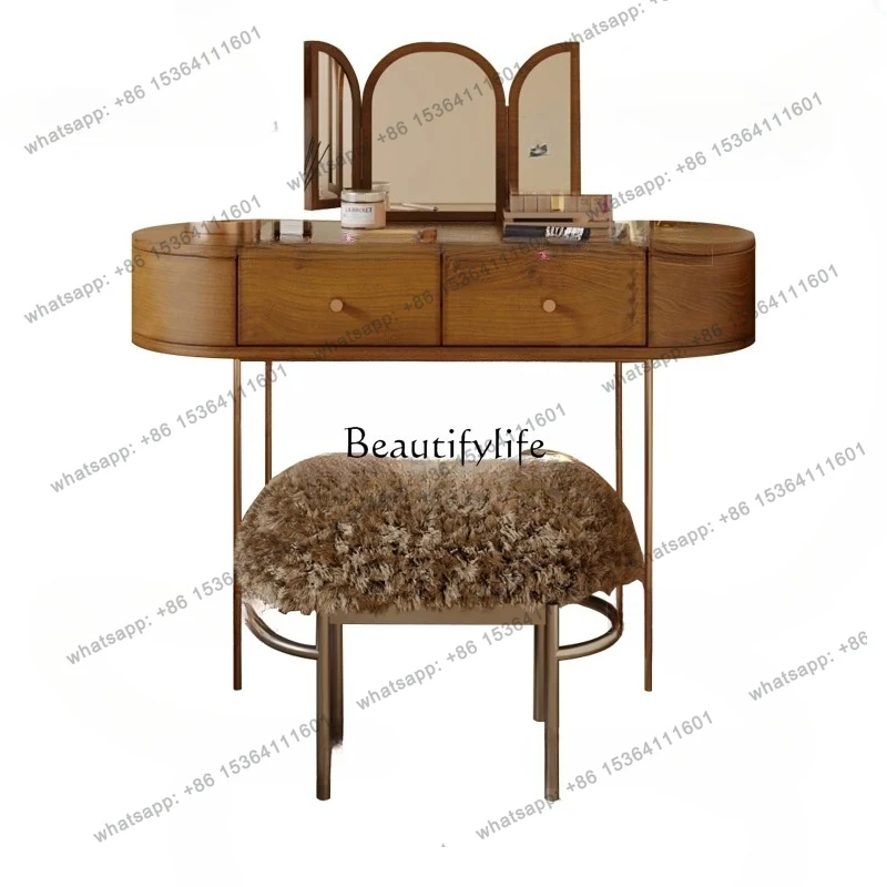 

French retro style dresser American antique makeup table simple bedroom table furniture