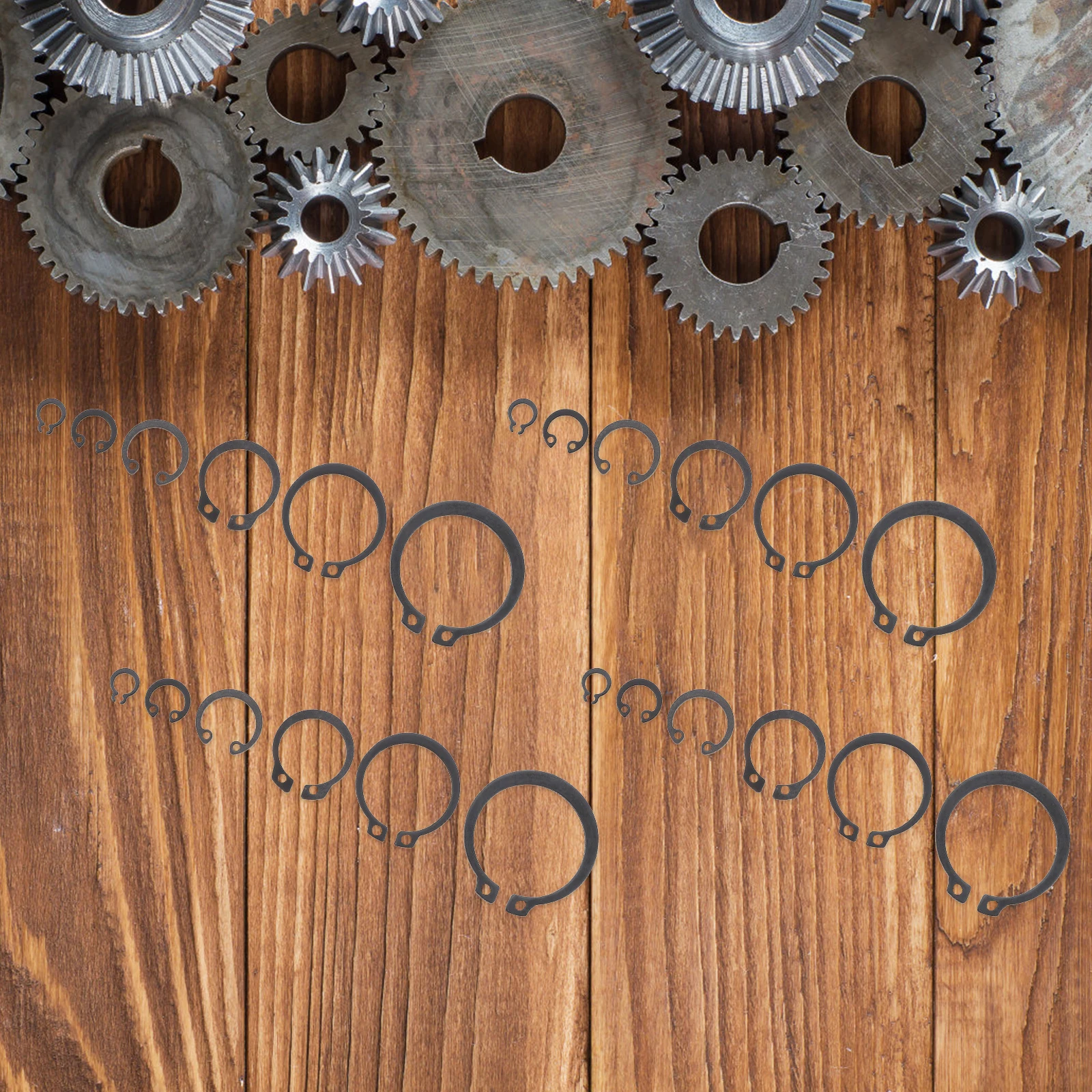 

1 Set Carbon Steel Snap Ring Internal External Circlip For Shaft Fastener Retaining C-Clip Bearing Rotation Fixation Workshop