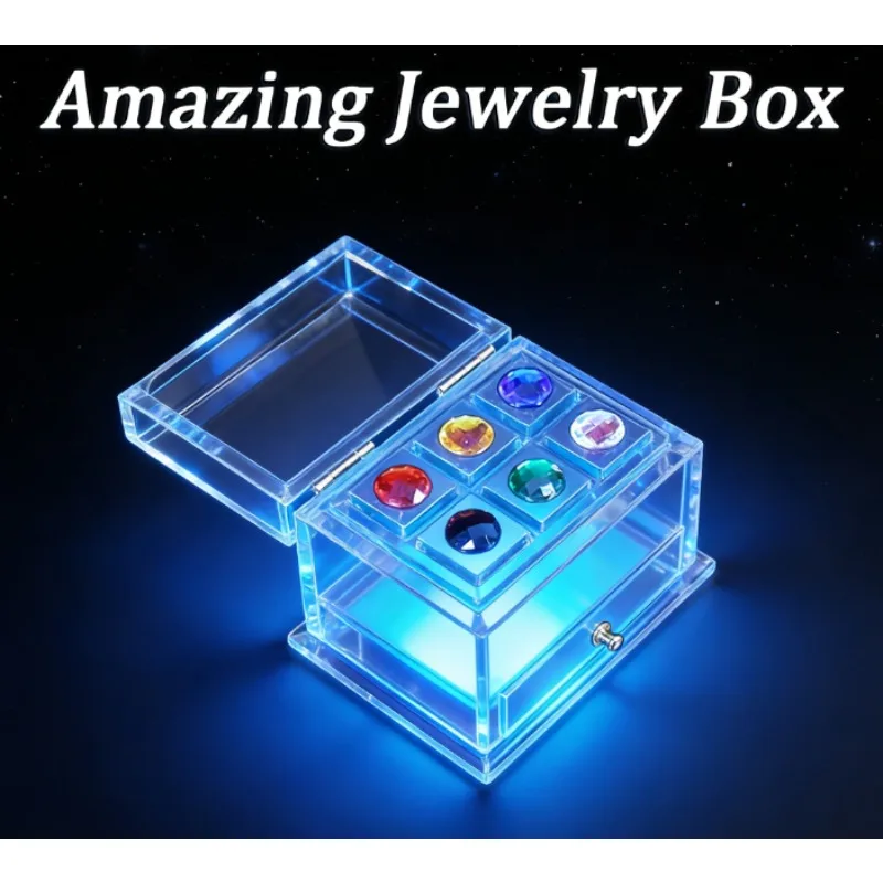 Amazing Jewelry Box Magic Tricks Prediction Magia Predict Chosen Color Stone Magician Close Up Illusions Gimmick Mentalism Props