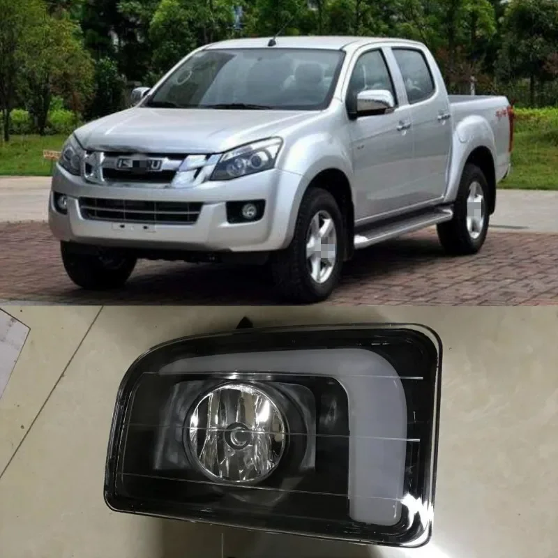 

1 set LED DRL Daytime Running Lights 12V ABS Fog Lamp Cover with turn signal For ISUZU D-MAX DMAX 2014 2015
