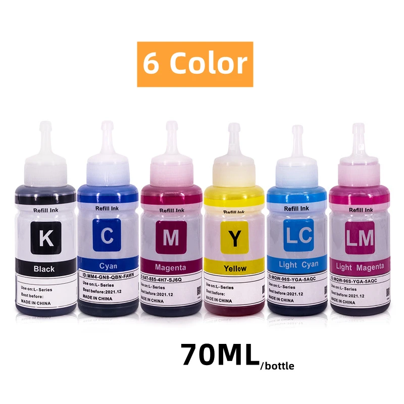 Derisa-recambio de tinta para impresora, recambio de tinta Compatible con Epson EcoTank L805, L850, L810, L800, L1800, 673 T673