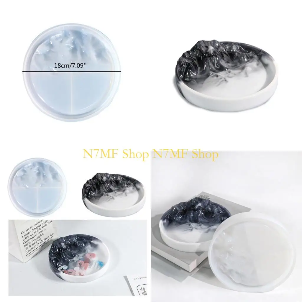 

N7MF Dish Resin Mold Storage Tray Plate Silicone Mold Jewelry Tray Epoxy Casting Mold