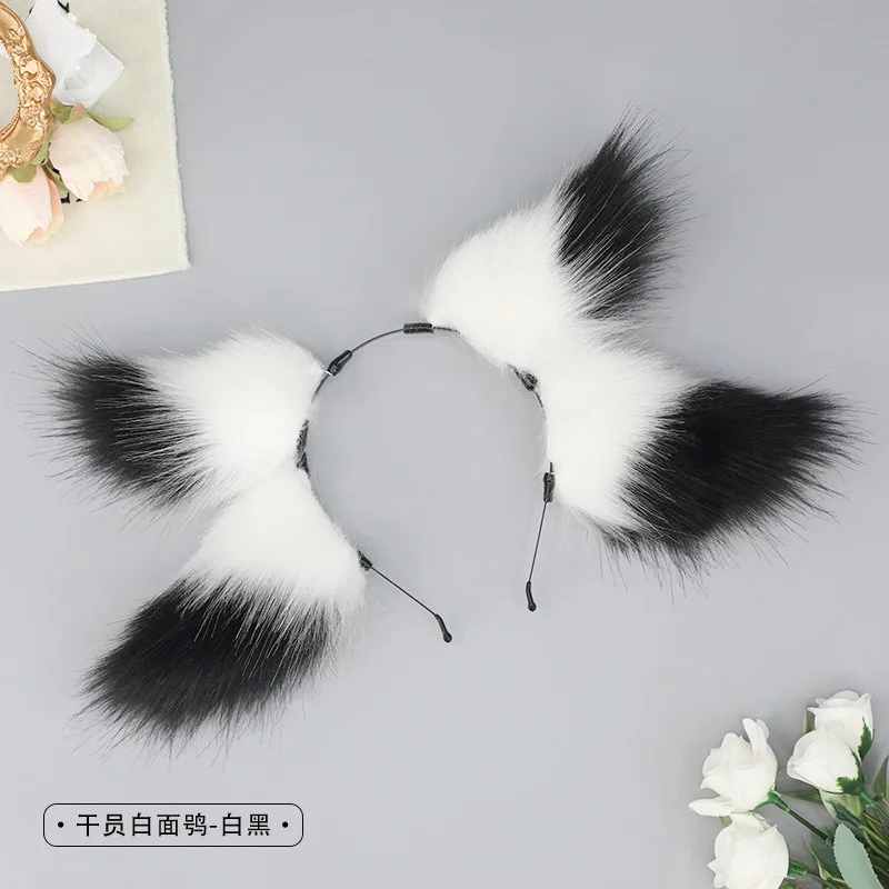 Lolita Plush Hair Hoop Animal Bear Ears Headwear Furry Headband Cute Headpiece Anime Fancy Dress Kawaii Cosplay Accessories