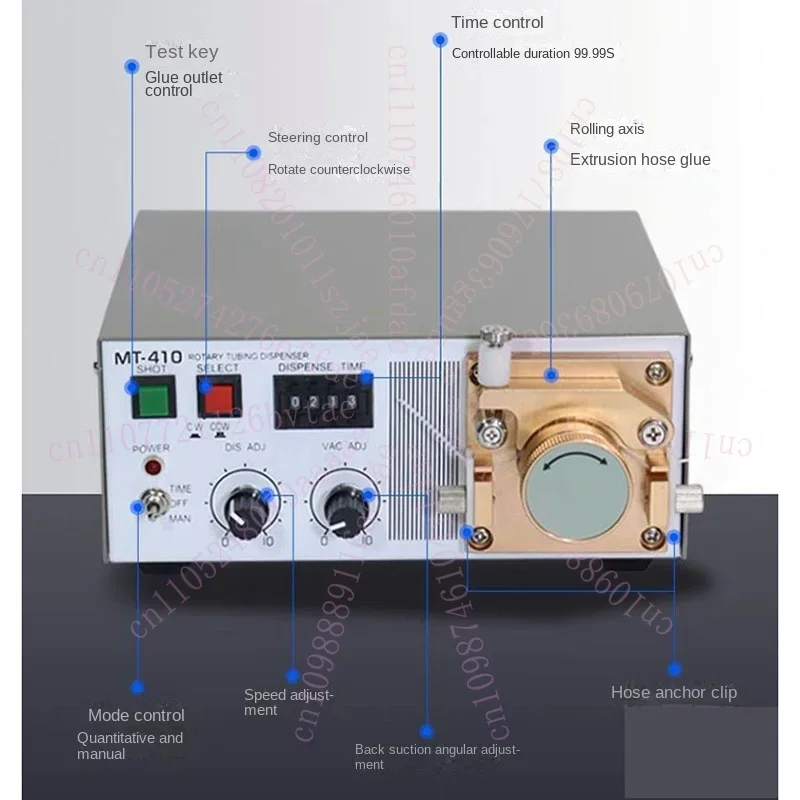 Digital Display Automatic Peristaltic Glue Dispenser 220V 10W Segmented Control Glue Applicator Tool