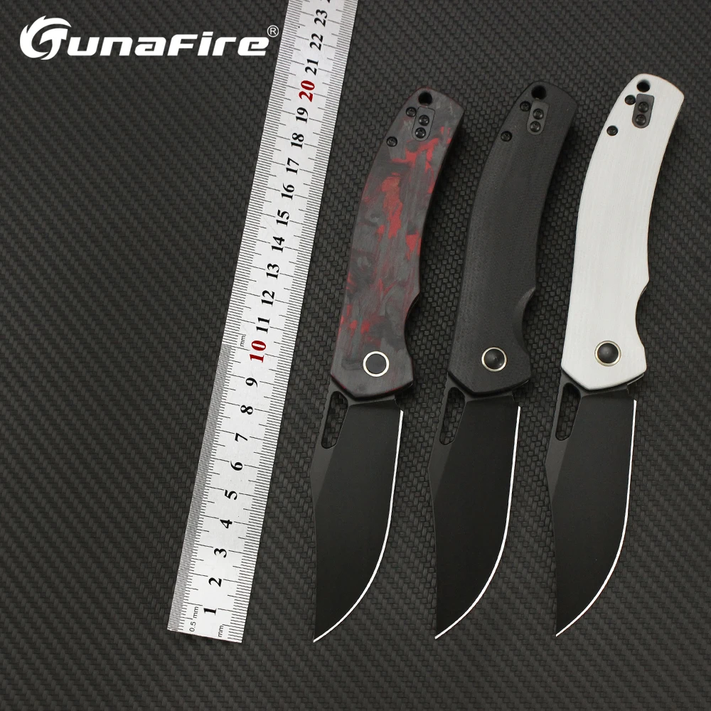 

Tunafire 14C28N стальной карманный нож из углеродного волокна/ручка G10 EDC открытый кемпинг складные тактические ножи самооборона многофункциональные инструменты