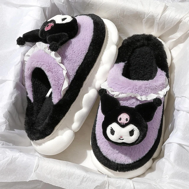 Kawaii Sanrio Home Slippers Hello Kitty Plush Cotton Indoor Bathroom Women 2023 Summer Beach Anti sli Shoes Kuromi Flip Flops AliExpress