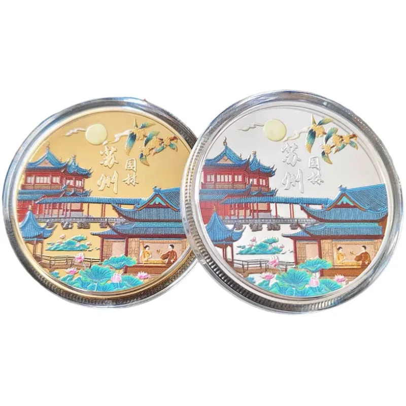 Customized. Metal Commemorative Coin Factory Customized Museum Tourism Scenic Spot Celebration Coin Zinc Alloy Pa