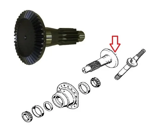 China Supplier differential bevel gear crown wheel and pinion for car truck tricycle spare parts sale