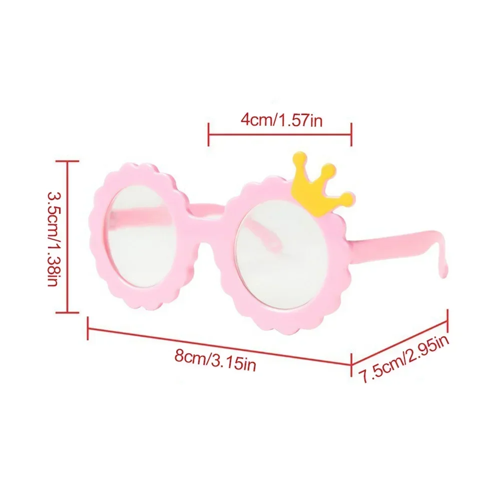 Dla Labubu dla Upset Duck Glasses 8cm Śliczne plastikowe okulary dla 18-calowych lalek Macaron i lalek BJD Zabawkowe okulary Akcesoria dla lalek