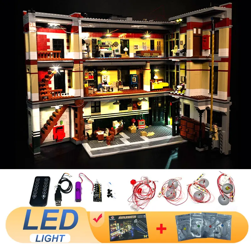 LED Light Kit For LEGO 75827 City Street Ghostbusters Firehouse Headquarters (Not Include Building Block Bricks Kits Sets Model)