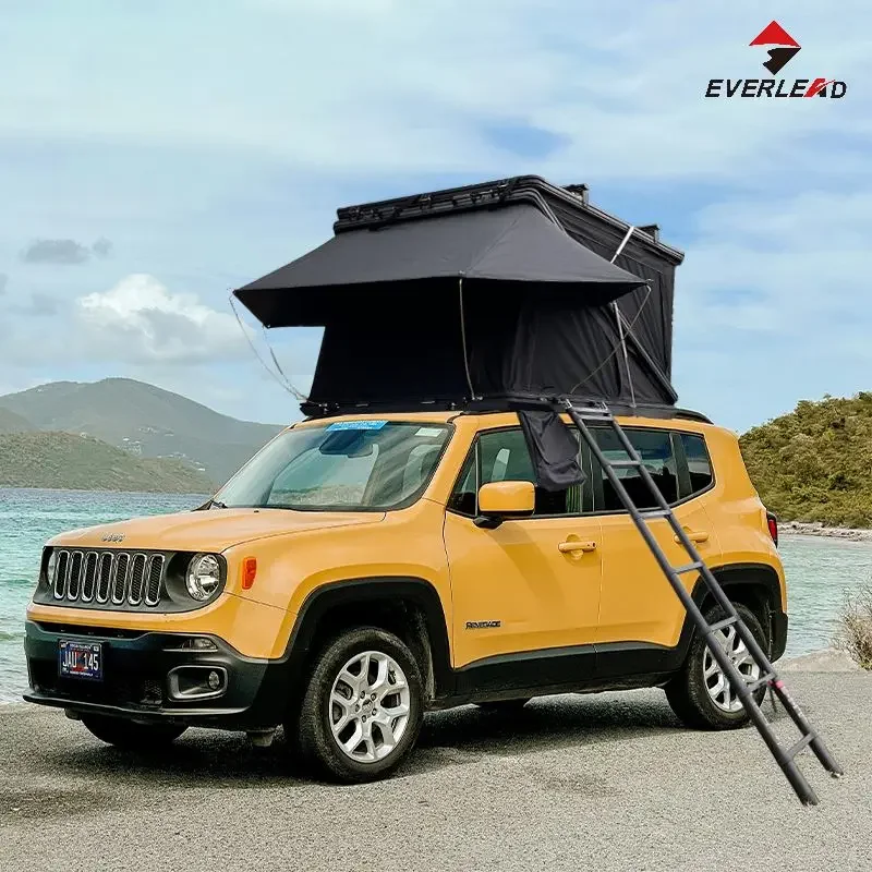 Heavy Duty Overland New Z Shape Large Camper Hard Aluminum Roof Top Tent