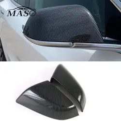 2pcs Car Side Door Rearview Cover Paste for Tesla Model S 2015 2016 2017 2018 2019