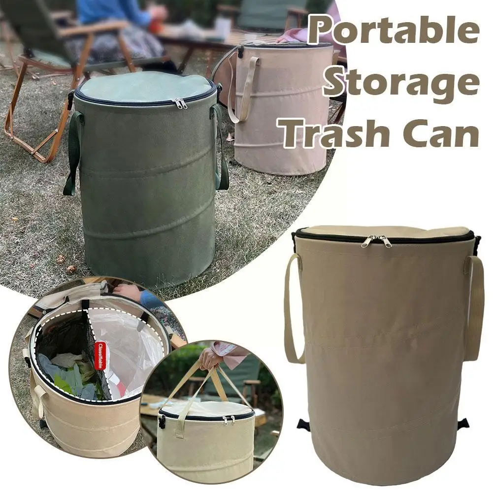 Garden Trash Can Folding Trash Can Garden Storage Fallen Storage Can Capacity Outdoor Oxford Cloth Bags Weed Large Trash Le N3E4