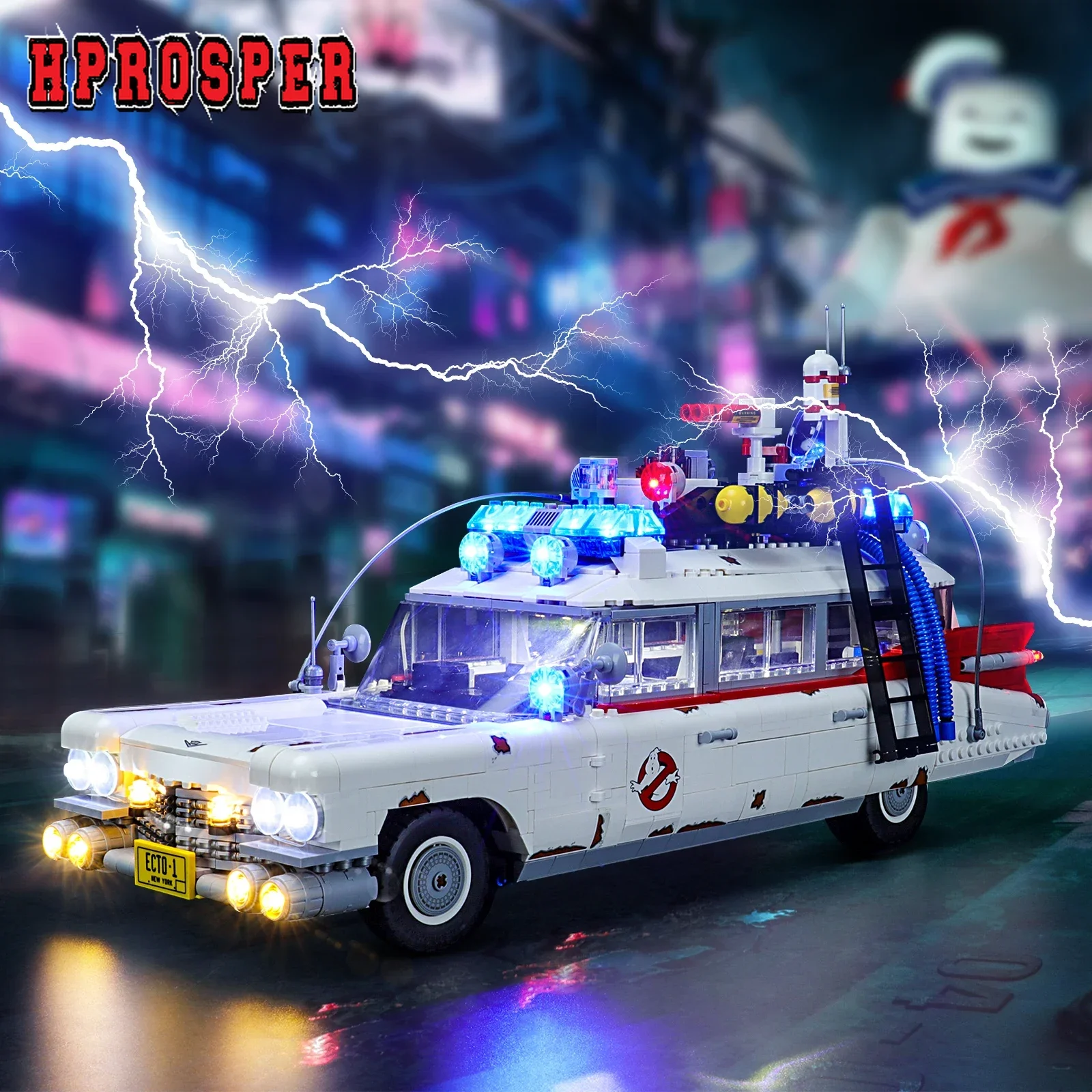 Hprosper 5V LED Light para lego 10274 Creator Expert Ghostbusters Configuração Lâmpada decorativa (não inclui blocos de construção)