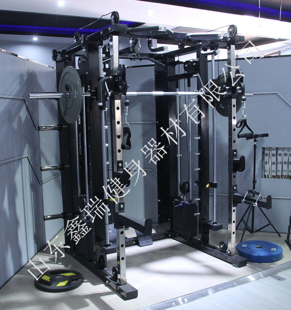 XinRui Commercial Home Gym Power Cage Squat Rack Multi-Function Fitness Equipment Smith Machines Exercise Shoulder Workouts