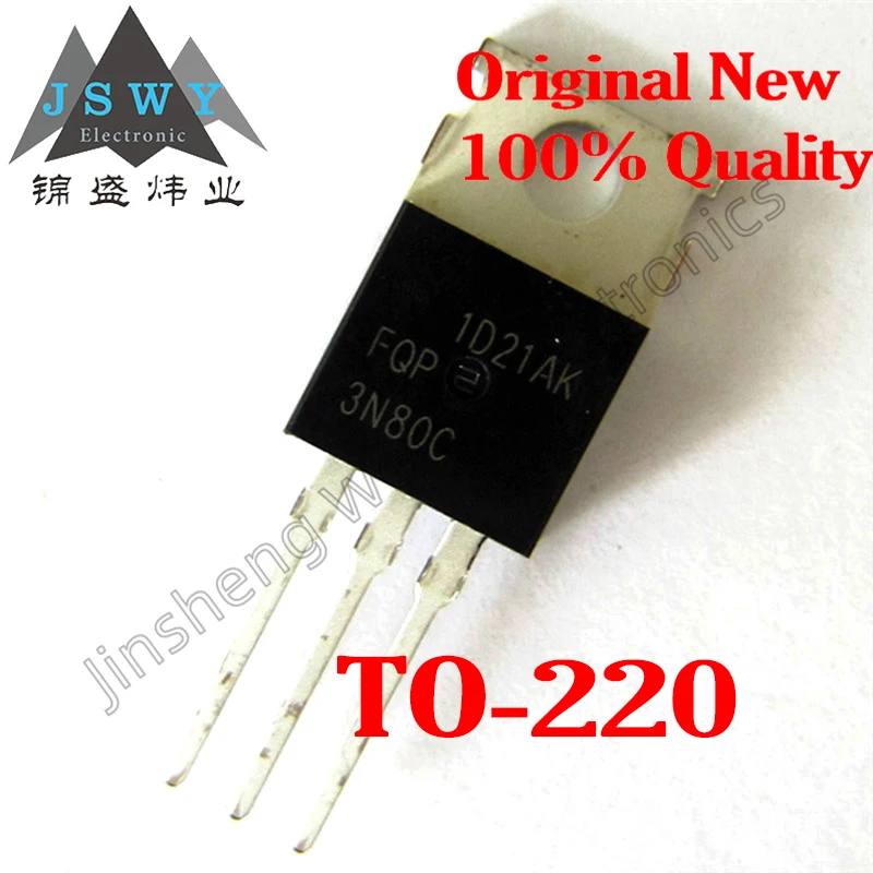 10PCS free shipping FQP3N80C 3N80 FQP17P06 FQP6N90C 6N90C direct plug TO-220 MOS field effect tube 100% brand new genuine stock