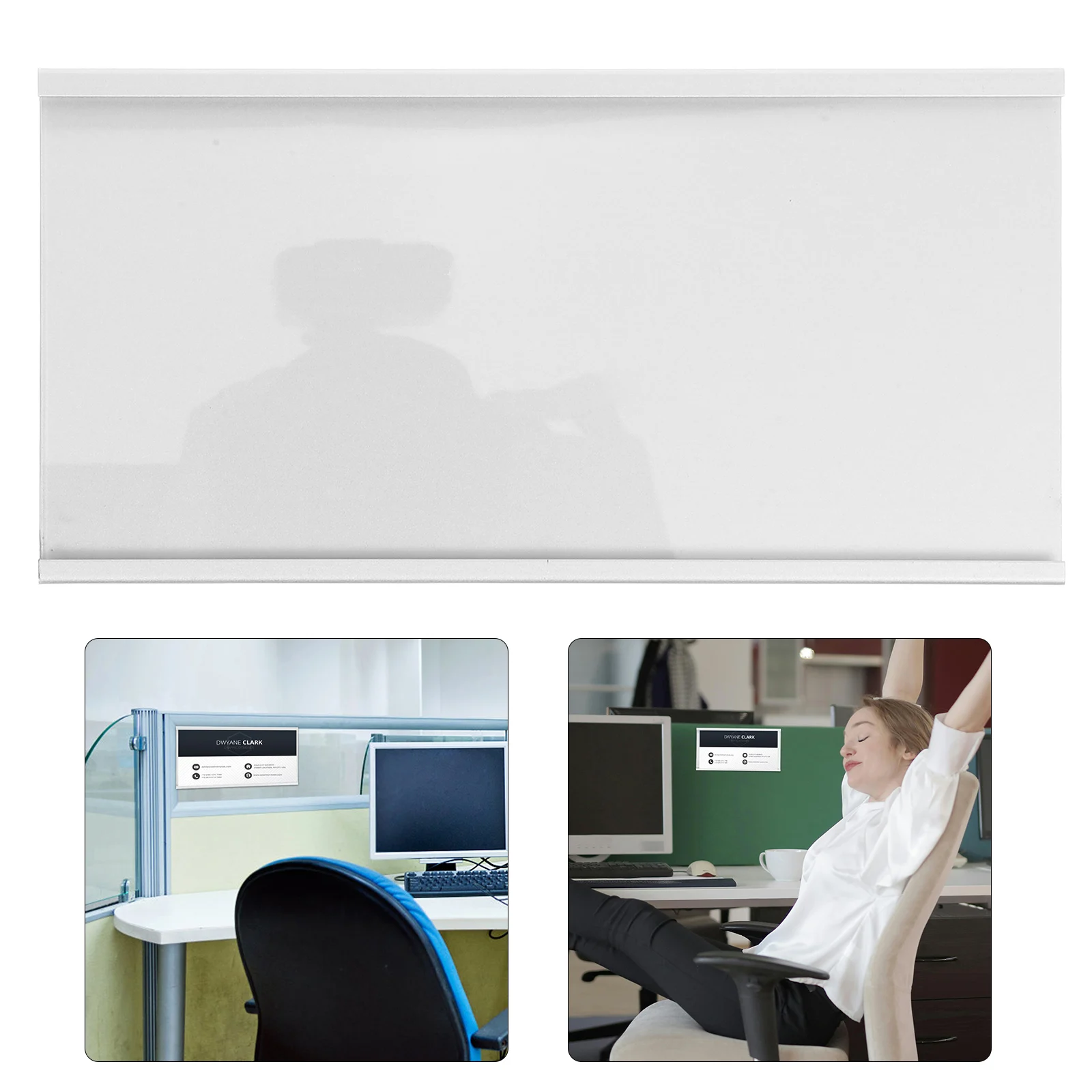 

Hanging Holder Clear Tag Holder Multi-Use Card Display Stand Acrylic Aluminum Alloy Lightweight Portable Office Supply