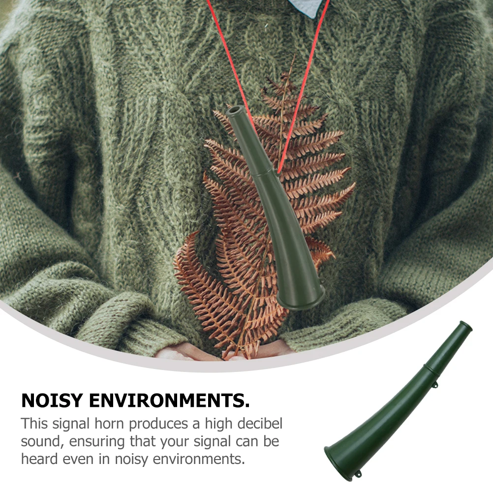 

4 Pcs Camping Signal Horn Green Speaker Portable Survival Small Travel