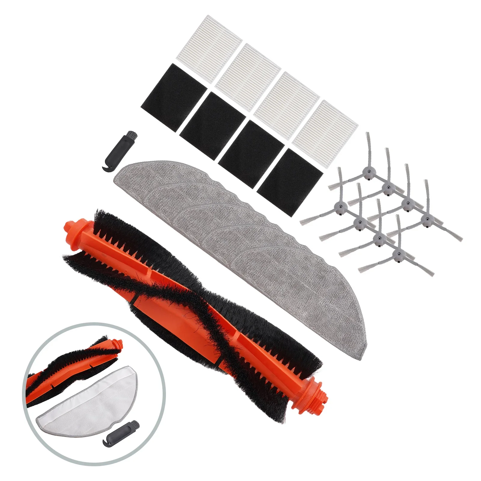 Achieve Effective Cleaning Performance with Main Side Brush Filter Mop Cloth Kit for Lubluelu Robot Vacuum Cleaner