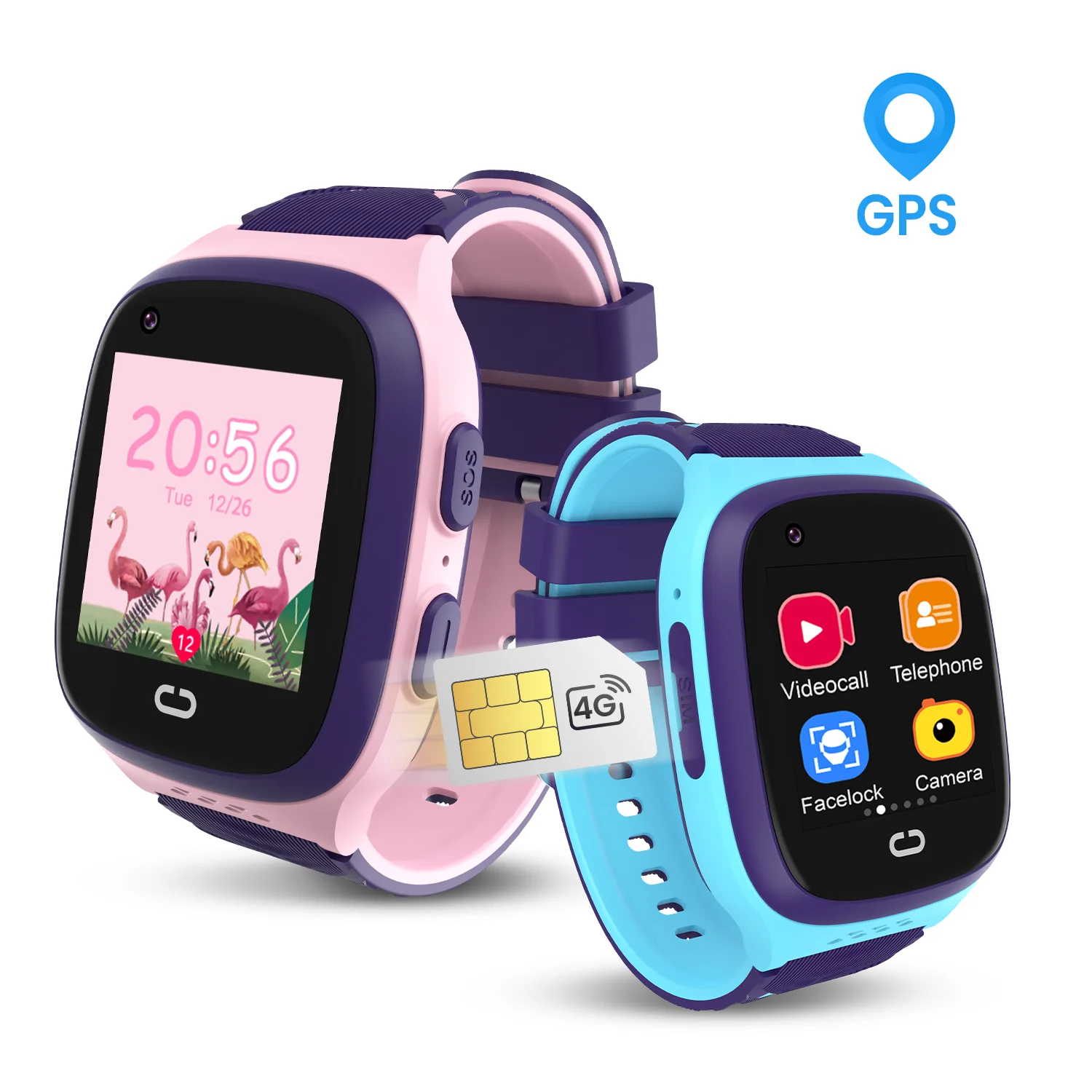 4G Smart Watch Kids GPS WIFI Video Call SOS IP67 Waterproof Child Smartwatch Camera Monitor Tracker Location Phone Watch