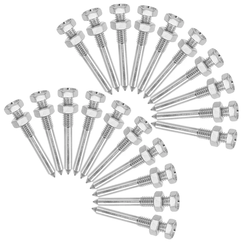 

TFORU-26Pcs Shoes Spikes For Ice Aerator Shoes Spikes For Women Lawn Aerator Shoes Spikes Silver Lawn Shoes Spikes Metal
