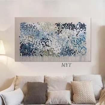 大型抽象設計壓克力紋理手工油畫帆布藝術品無框畫高品質裝飾藝術牆 8 最佳銷售 亞克力牆飾 - №6