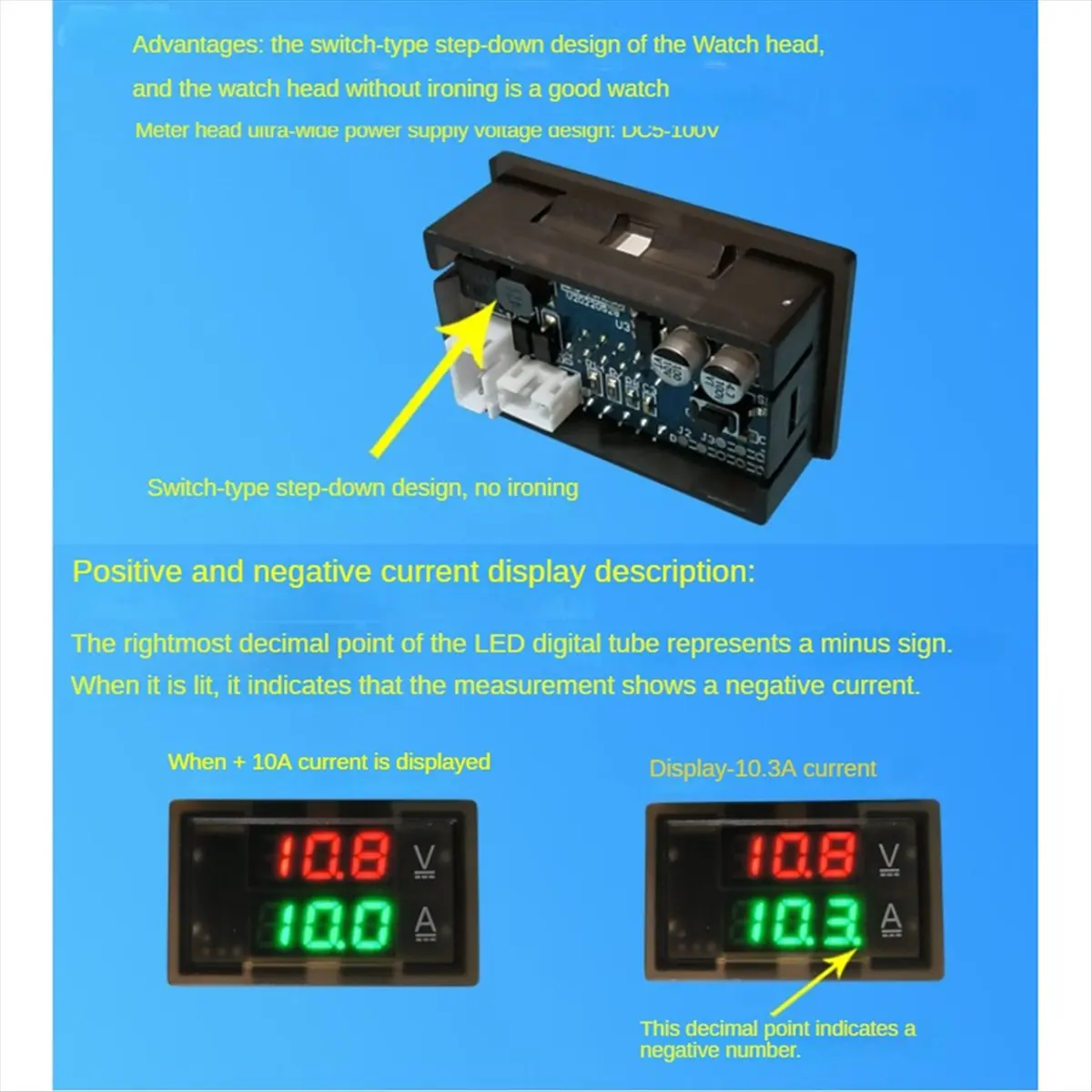 

Persevering-амперметр Холла, вольтметр постоянного тока 0-300 В, 200 А, монитор батареи, светодиодный цифровой измеритель напряжения тока 12 В, 24 В, 36 В, 48 В, 60 В, автомобиль