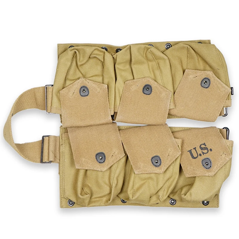 WW2 US ARMY SIX CELL  POUCH US TACTICAL POCKETS PURE RIBBON HIGH QUALITY