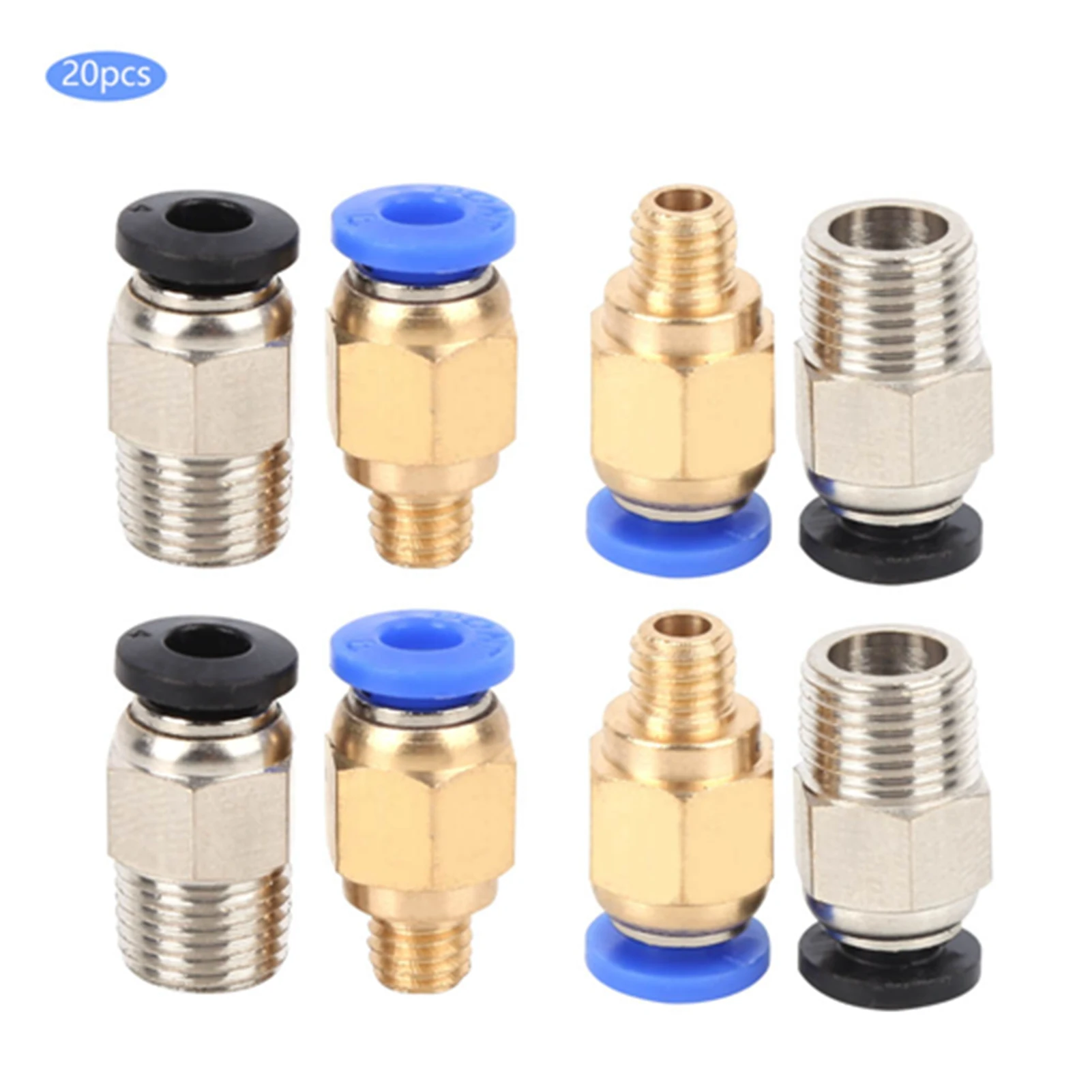 

Прямой пневматический фитинг Push Connect для 3D-принтеров Bowden PC4-M10/PC4‐M6. Прямой фитинг Push Connect.
