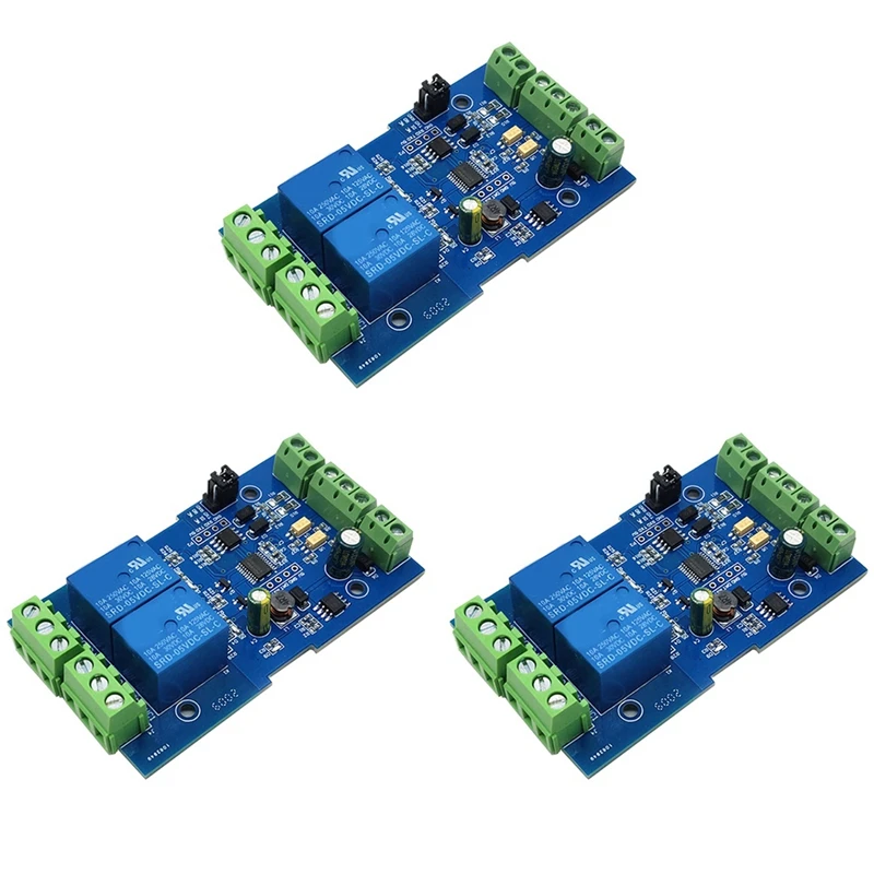 

ABGZ-3X For Modbus RTU 2 Channel 12V Relay Output Board Module Switch Input RS485 / TTL UART Module