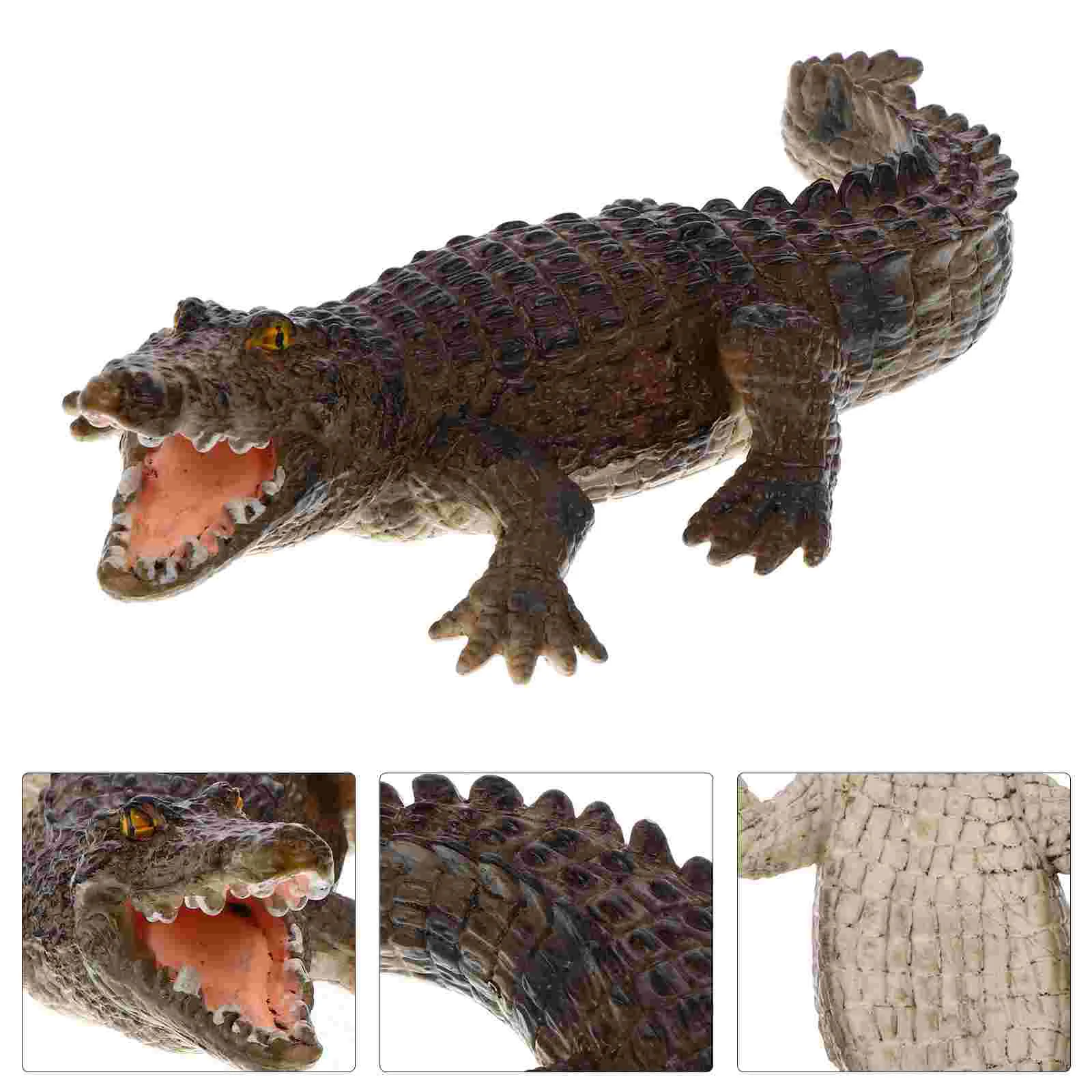 

Simulated Crocodile Model Puzzle Toy Educational Plaything Statue Animal Learning Figurine Solid Child