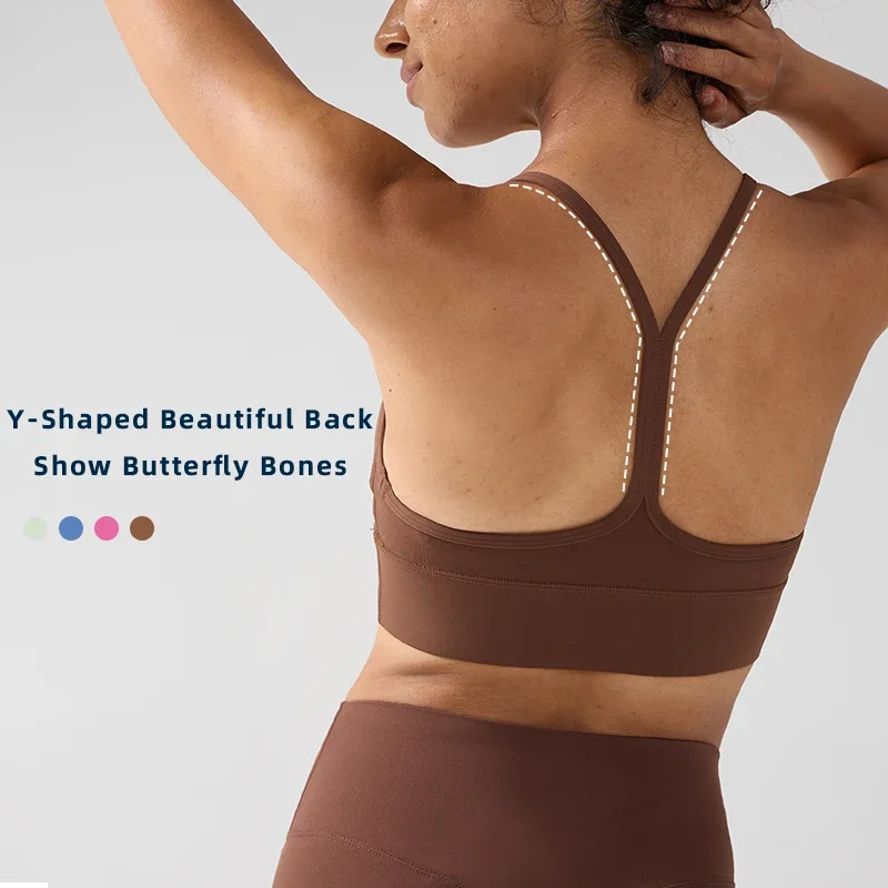 Damen Push-Up Y-Back Sport-BH Fitness Yoga Gym Crop Top Atmungsaktive Laufunterwäsche Bequemes Sexy Workout Top 👚