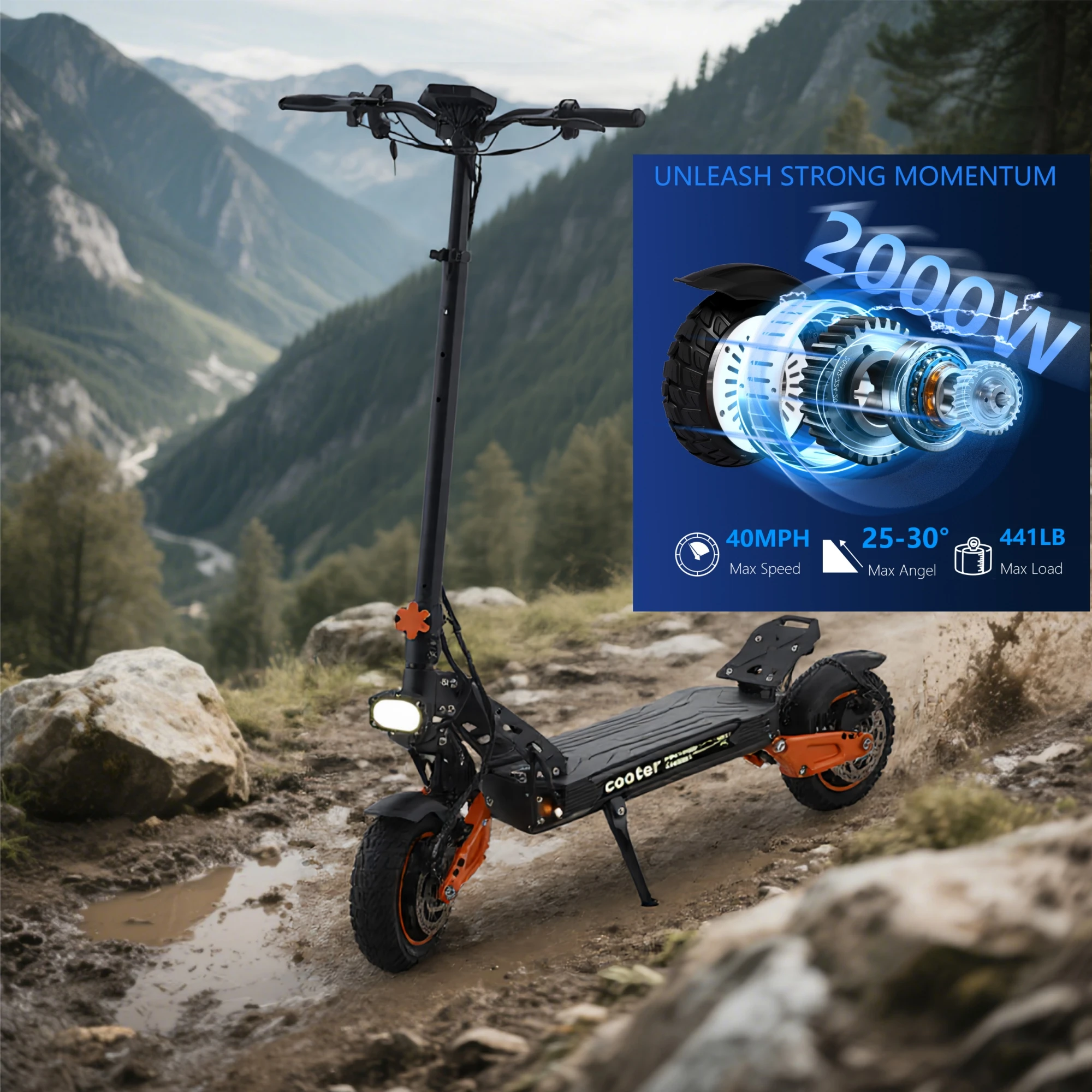 

UNQYX K11 pro Electric Escooter 40mph Speed 2000W Motor 11 Inch Tyres Foldable 48V 21AH Battery High Capacity 34 Mile Long Range